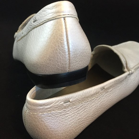 Talbots Brazilian Leather Penny Loafer in Silver- NEW - Picture 10 of 16